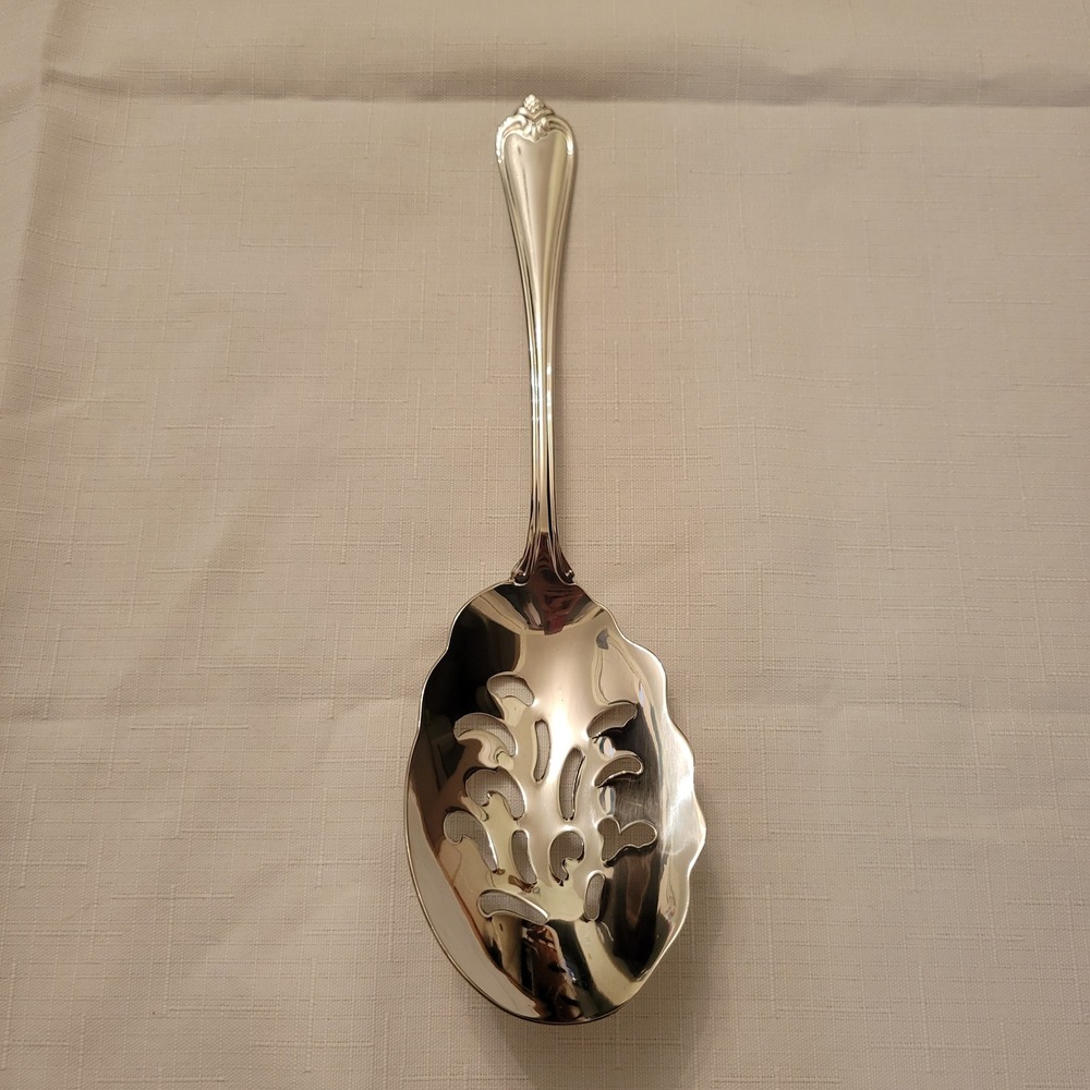 Reed Barton 18/10 Slotted Serving Spoon Stainless‎ Steel ROSECLIFF Holiday Gift